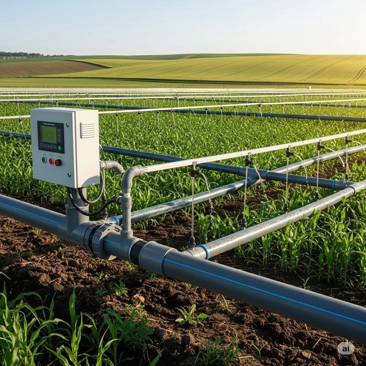 Lush Garden Irrigation Setup